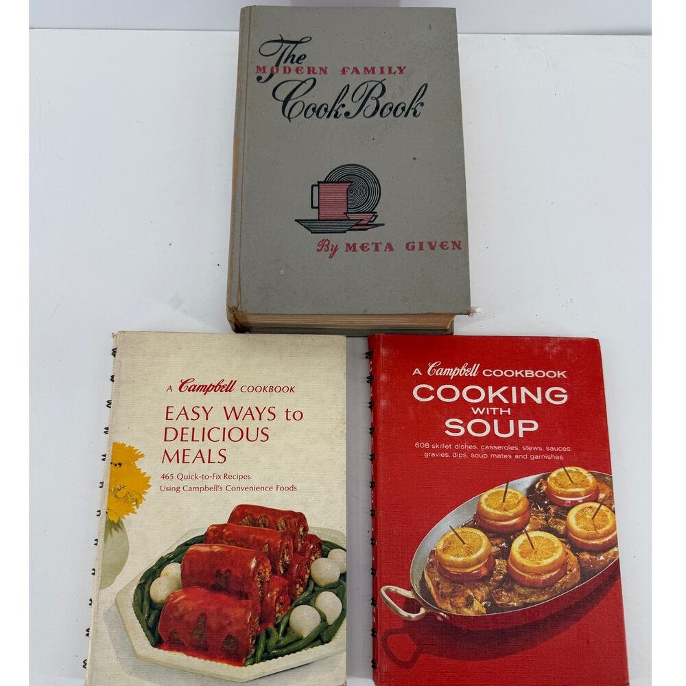 Vintage Campbells Cookbooks Lot 3 Mid Century Recipes Meta Given Modern Family